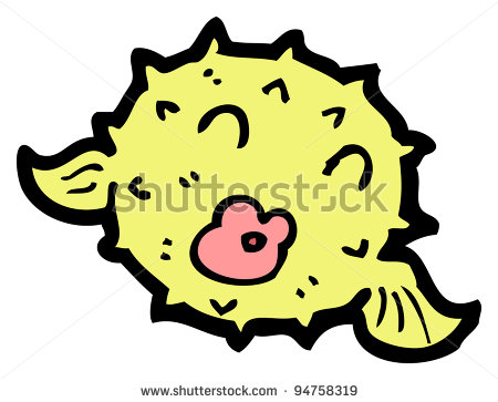 Puffer Fish Clip Art Stock Photo Cartoon Puffer Fish 94758319 Jpg