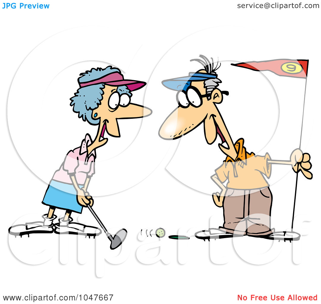 Royalty Free  Rf  Clip Art Illustration Of A Cartoon Retired Couple