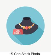 Shopping Sale Jewelry Flat Icon With Long Shadoweps10 Eps Vectors