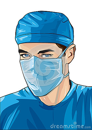 Surgery Clipart Funny Male Nurse Surgical Mask