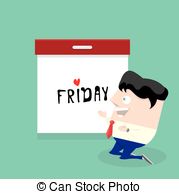 Thanks God It Is Friday Concept  I Love Friday Stock Illustration