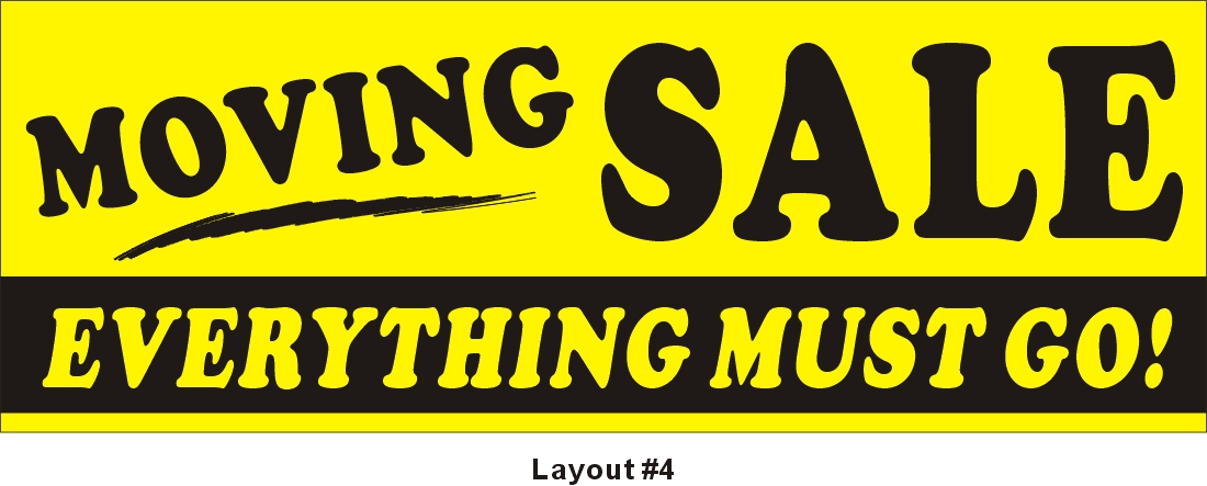 3ftx8ft Moving Sale Everything Must Go  Banner Alice Graphics