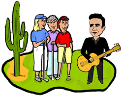 Full Version Of Johnny Cash Singing To Golfers Clipart
