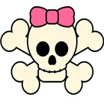 Girly Skull And Crossbones Jpg
