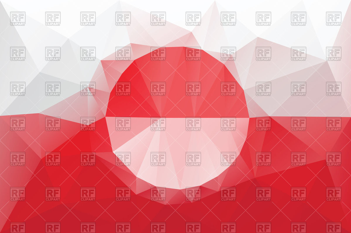 Greenland Flag In Polygonal Style 53654 Download Royalty Free Vector    