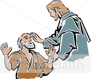 Jesus Healing The Blind   New Testament Clipart