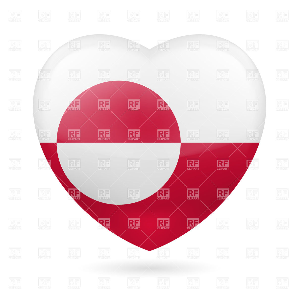Love Greenland  Heart With Flag Design 32085 Download Royalty Free    