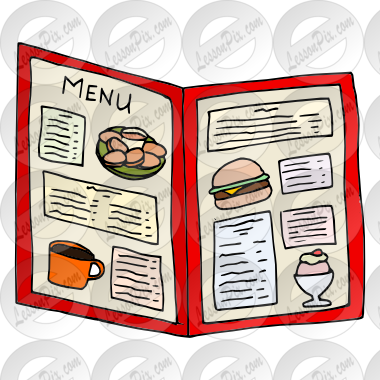 Menu Picture For Classroom   Therapy Use   Great Menu Clipart