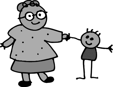 Mom Holding Childs Hand    Cartoon People Parent Mom Holding Childs