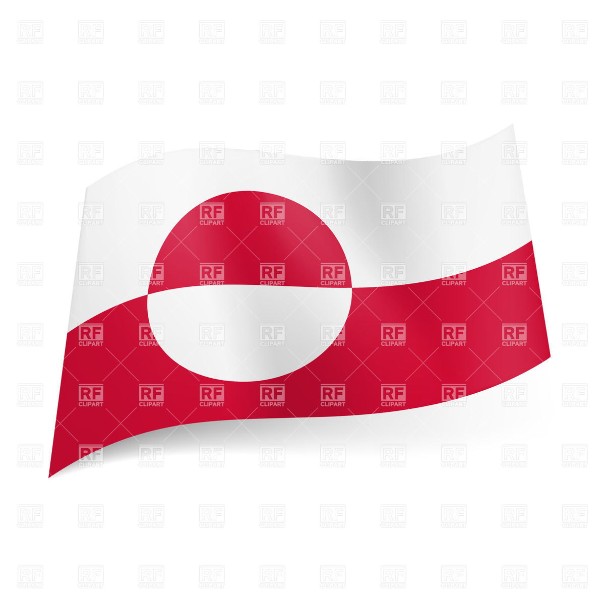 National Flag Of Greenland Download Royalty Free Vector Clipart  Eps 