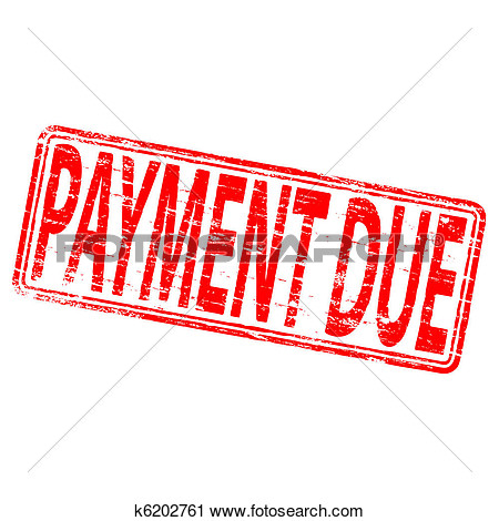 Payment Due Stamp View Large Clip Art Graphic