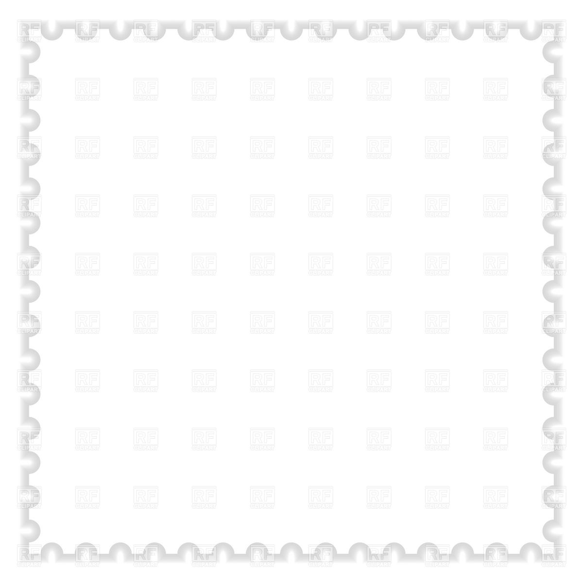 Postage Stamp Vector Blank White Postage Stamp
