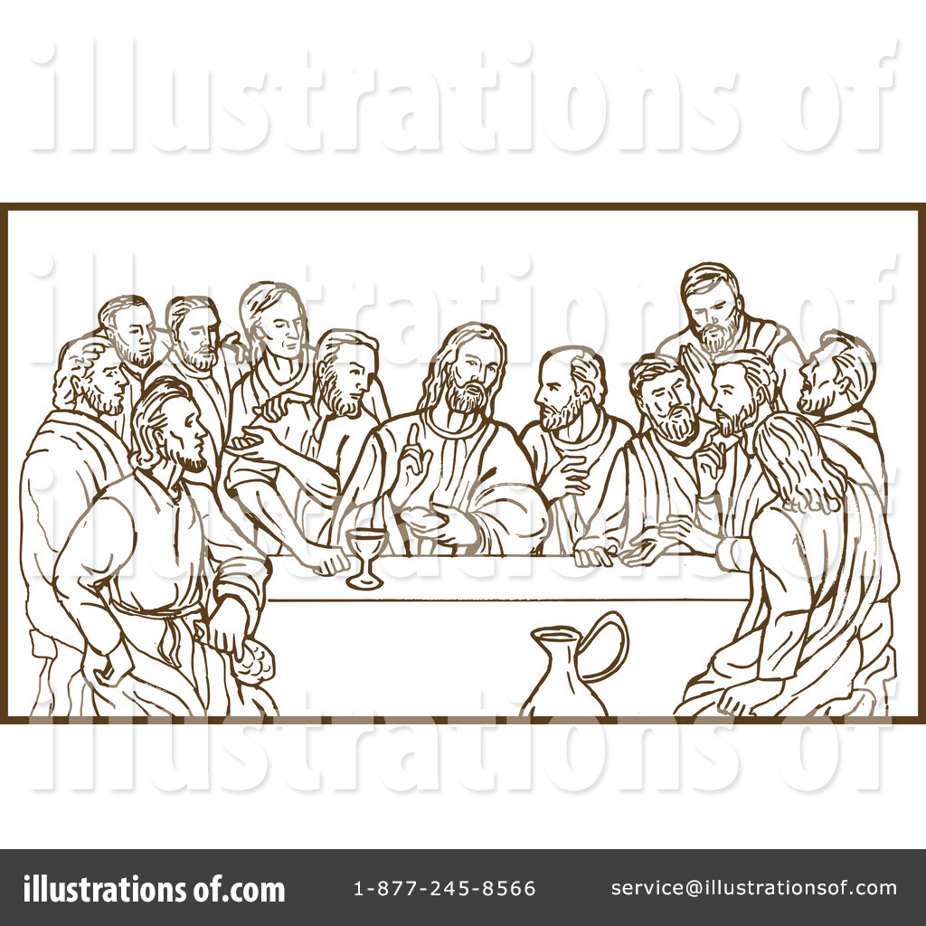 Royalty Free  Rf  Last Supper Clipart Illustration By Patrimonio