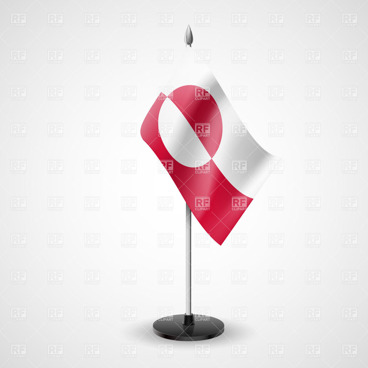 State Table Flag Of Greenland Objects Download Royalty Free Vector
