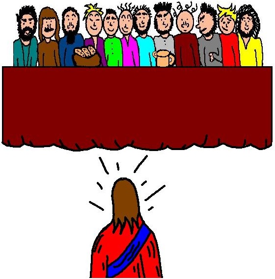 The Lord S Supper With The 12 Disciples Clipart