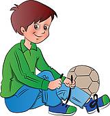Tying Shoes Illustrations And Clipart