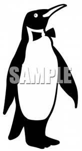 Winter Penguin Clip Art Black And White Black And White Penguin