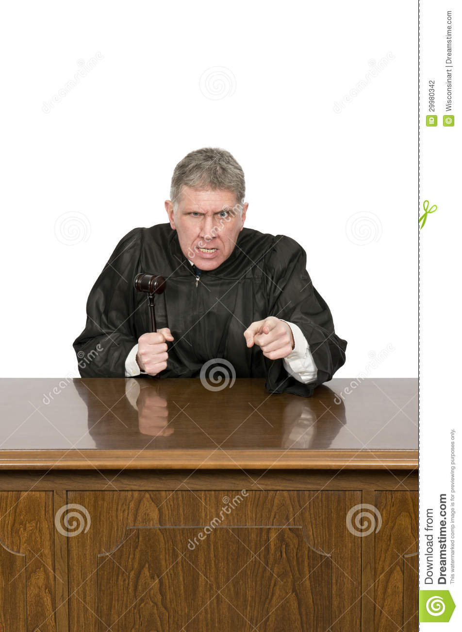 Angry Judge Clipart Mean Angry Law Judge With
