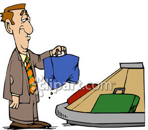 Baggage Claim Clipart A Man Taking A Suitcase