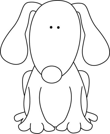 Black And White Dog Clip Art