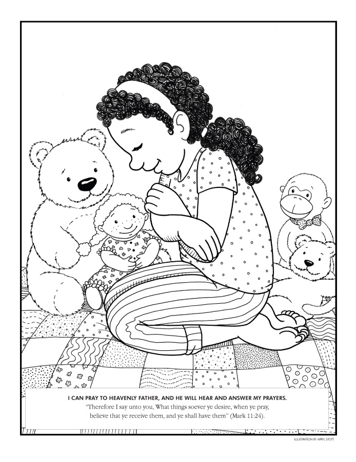 Can Pray To Heavenly Father Coloring Page   Found On Lds Org