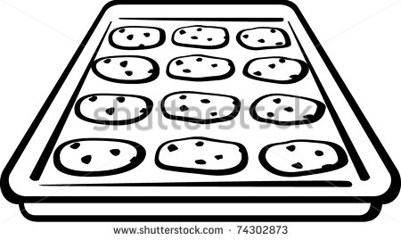 Cookie Sheet Stock Vector Illustration 74302873   Shutterstock