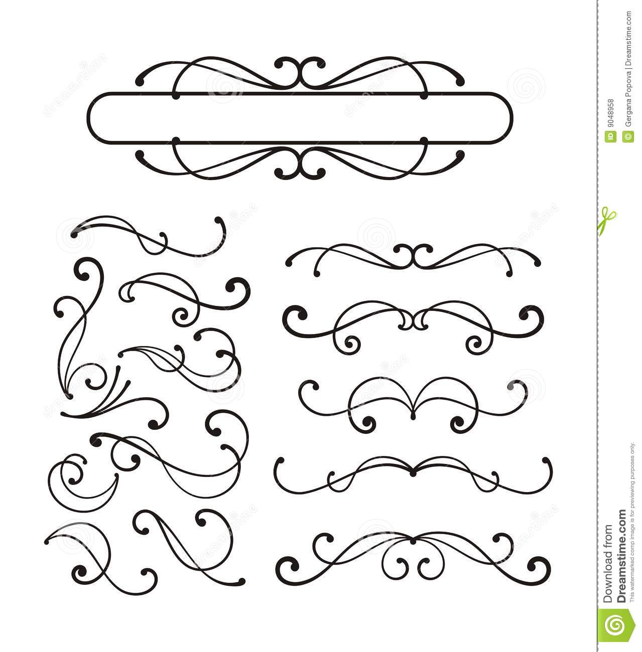 Decorative Scroll Clip Art Decorative Scroll Ornaments Royalty Free