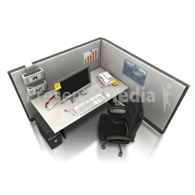 Empty Office Cubicle   Education And School   Great Clipart For