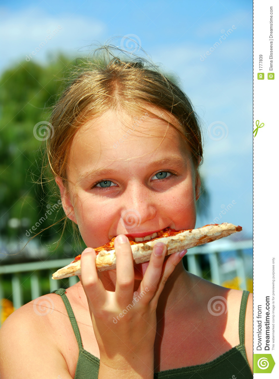 Girl Pizza Royalty Free Stock Images   Image  1777839