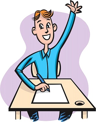 Good Student Sitting At Desk Clipart A Student Sitting At His Desk