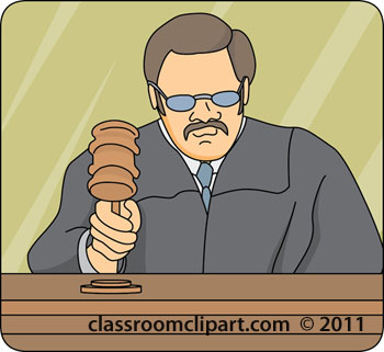 Legal   Legal Judge In Courtroon 12   Classroom Clipart
