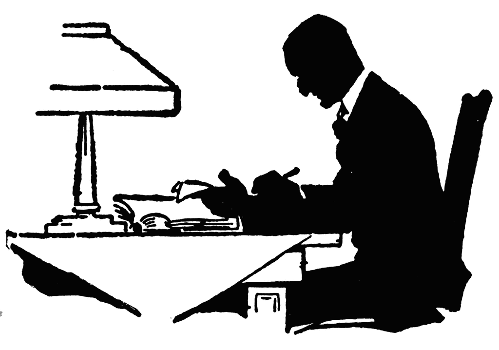 Man Writing   Clipart Etc