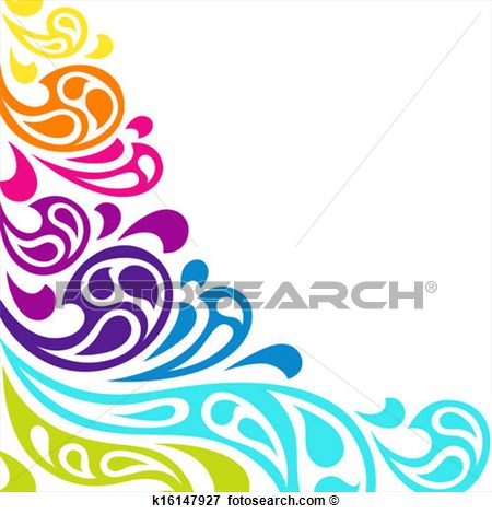 Of Color Splash Waves Abstract Background  K16147927   Search Clipart