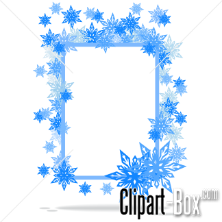 Related Snowflakes Frame Cliparts
