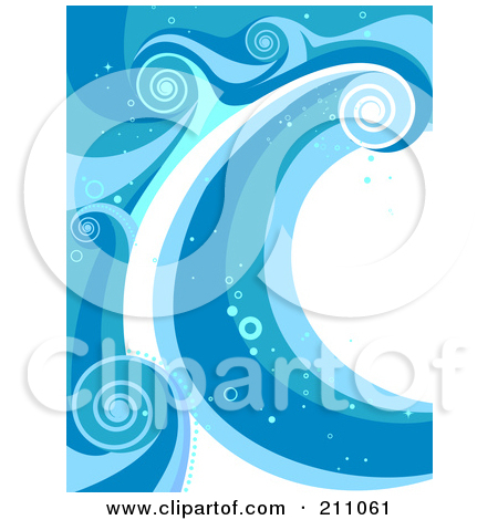 Royalty Free  Rf  Clipart Illustration Of A Blue Wave Splash