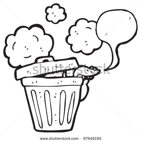 Smelly Garbage Can Clipart Stinky Trash Clip Art