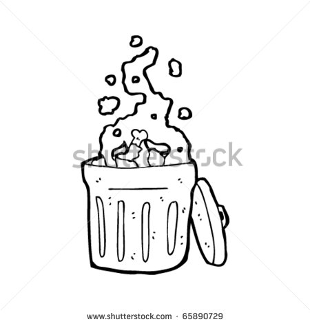Smelly Garbage Clipart Smelly Trash Can Cartoon