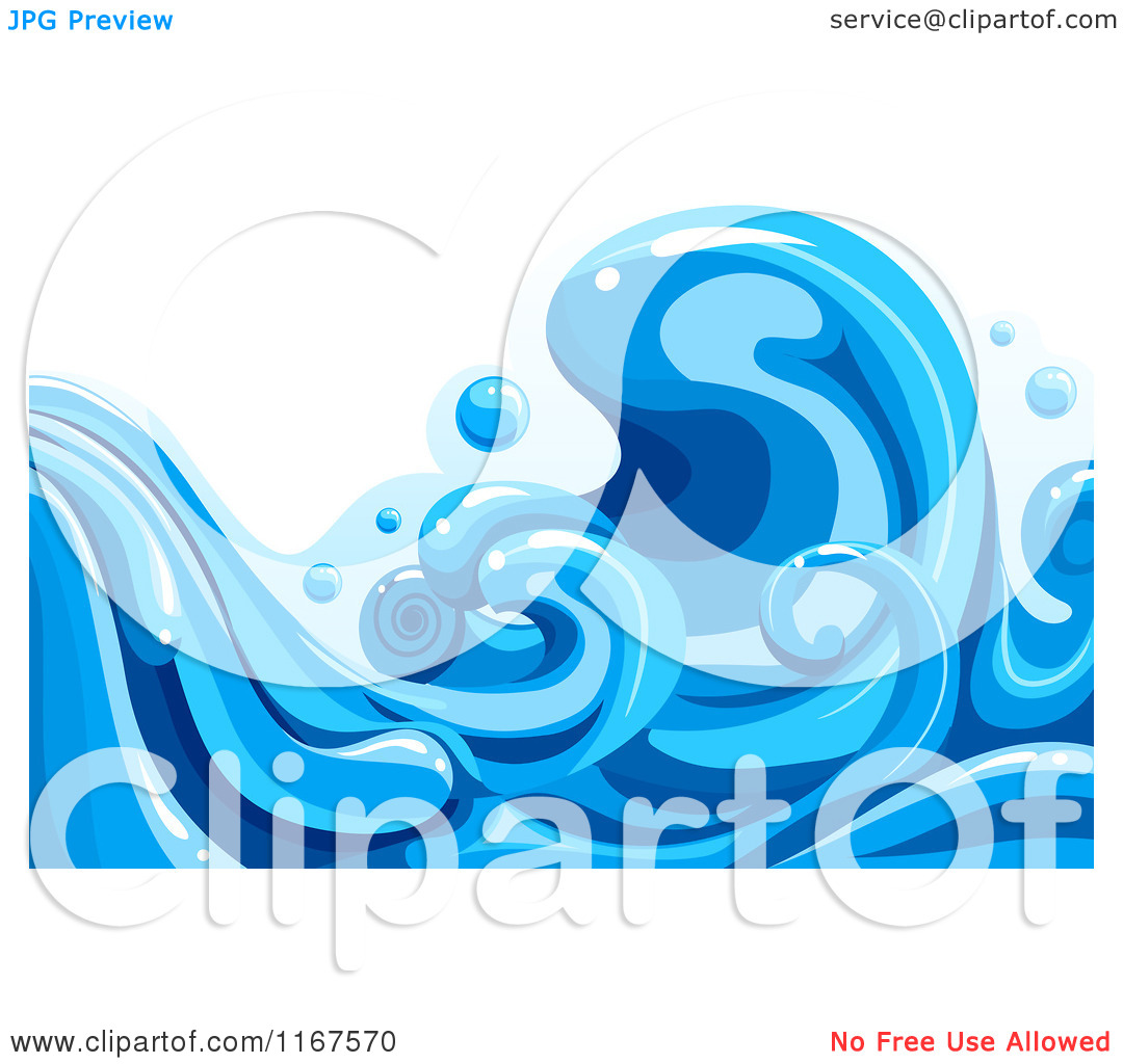 Splashing Waves 3   Royalty Free Vector Clipart By Bnp Design Studio