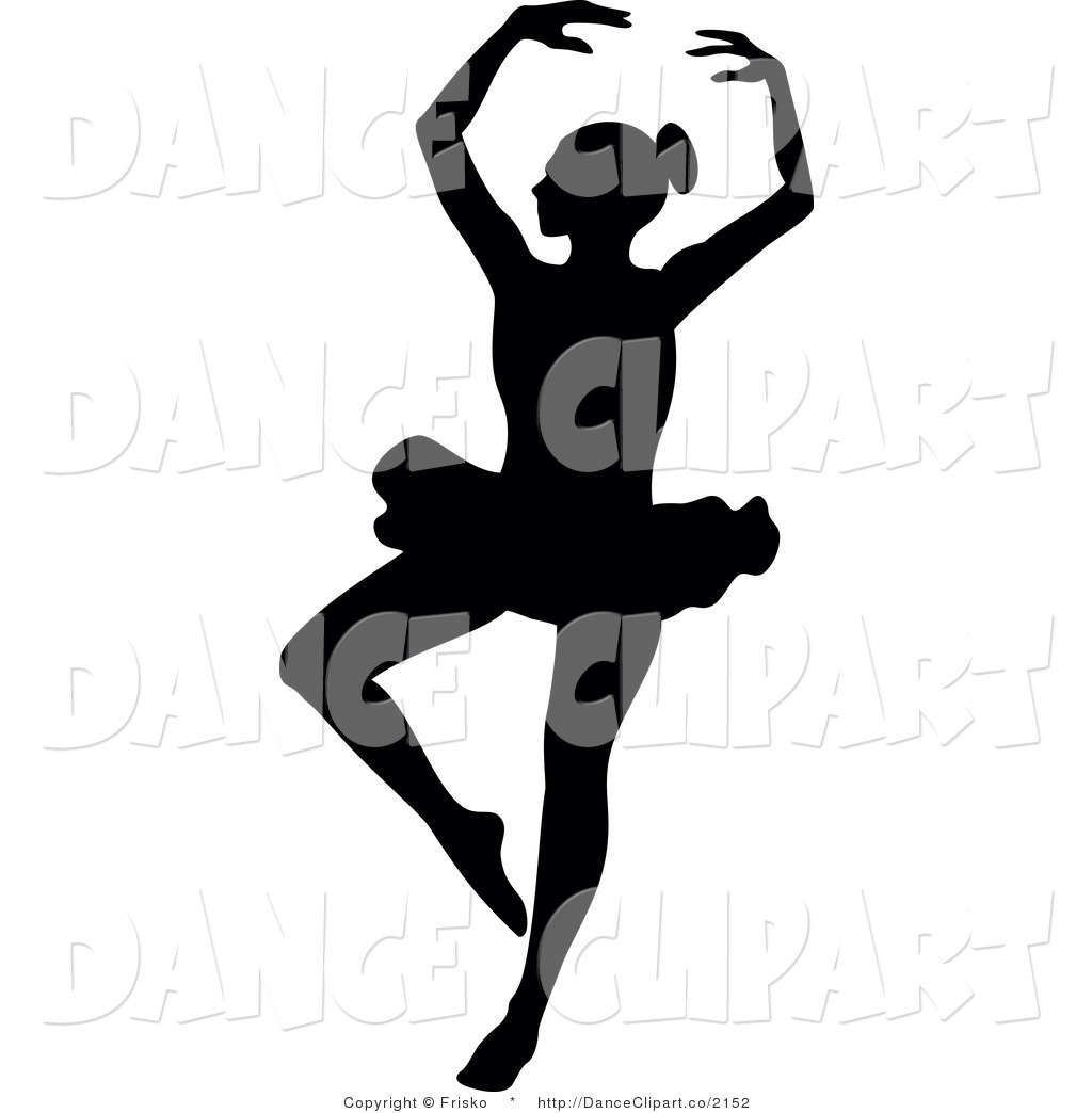 Vector Clip Art Of A Silhouetted Dancing Ballerina By Frisko    2152