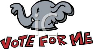 Vote For Me Republican Elephant   Clipart