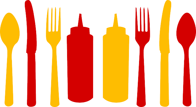 Bar Ketchup Cutlery Spoon Fork Knife Plastic Redpng Clipart