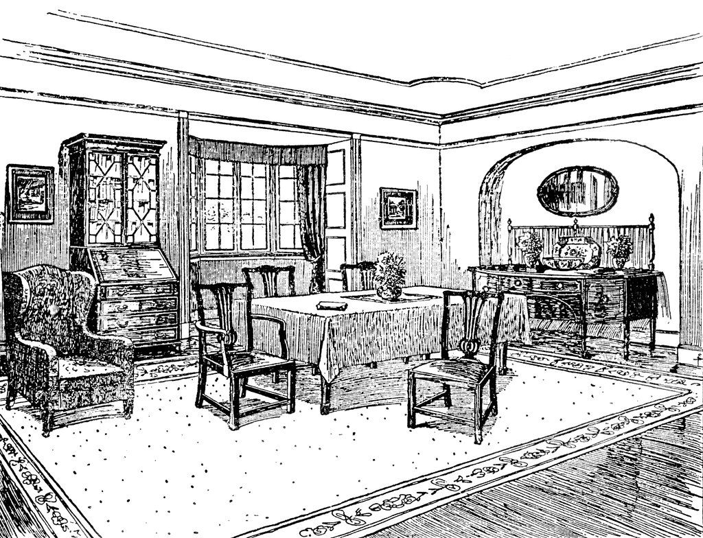 Byron Dining Room   Clipart Etc