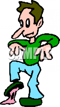 Clip Art Picture Of A Man Stepping In Gum   Foodclipart Com