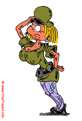Clip Art Title  Woman In Army Image Cartoon