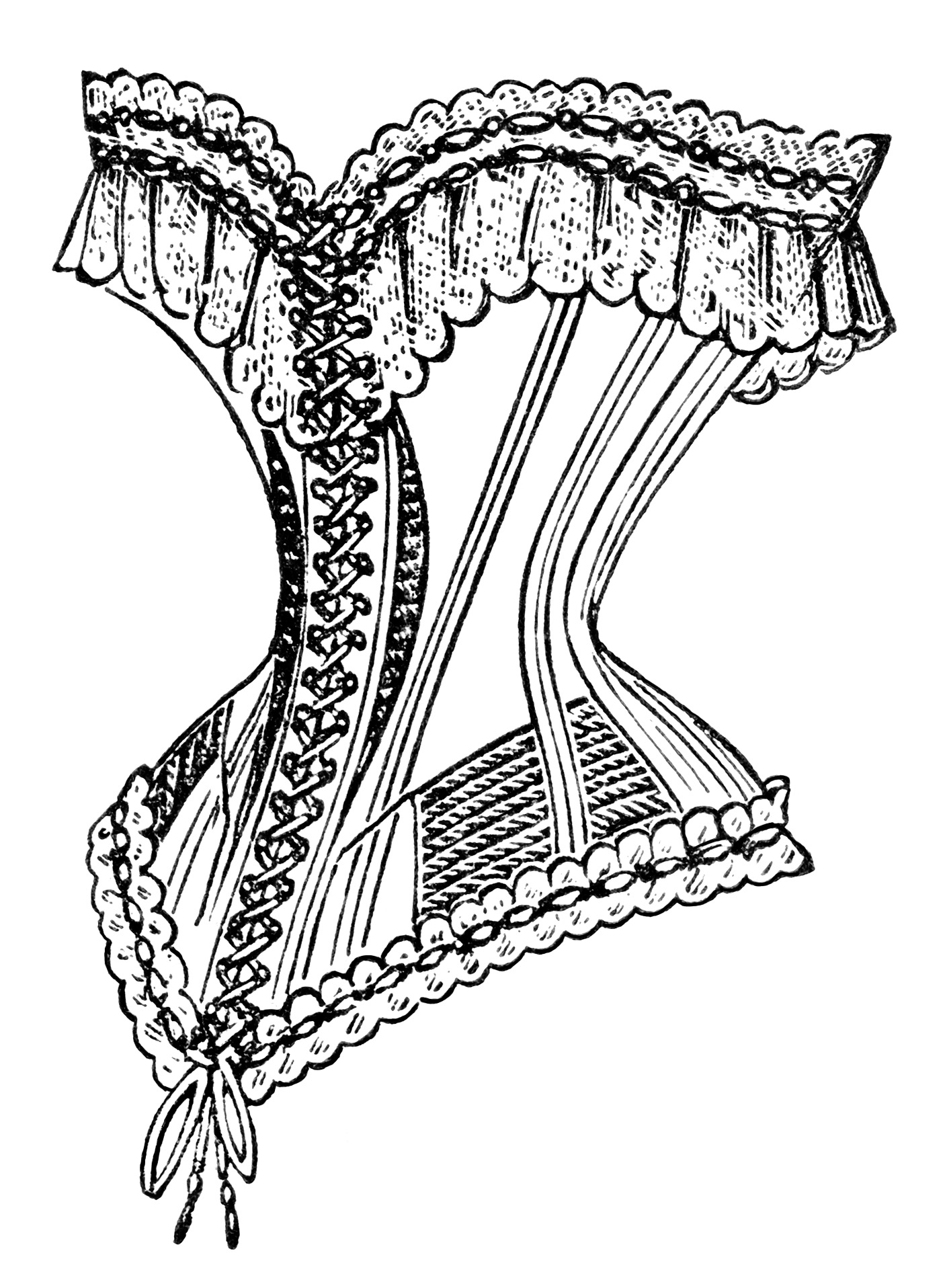 Clipart Black And White Clip Art Victorian Ladies Fashion Old