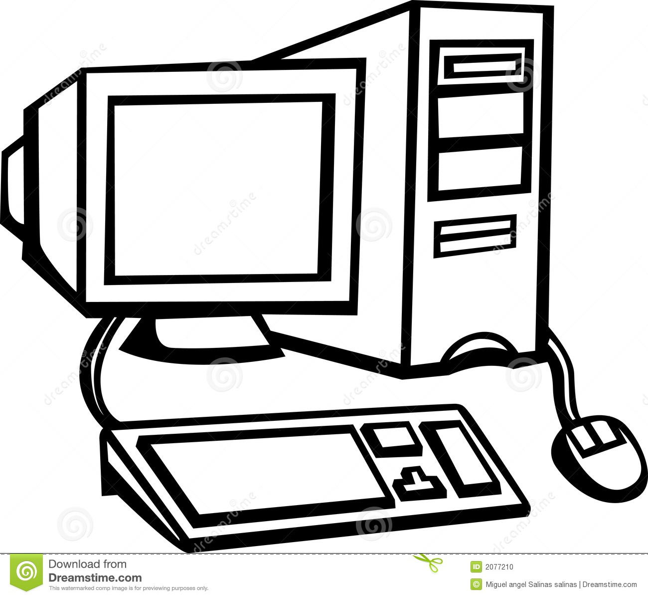 Desktop Computer Vector Illustration Stock Photo   Image  2077210