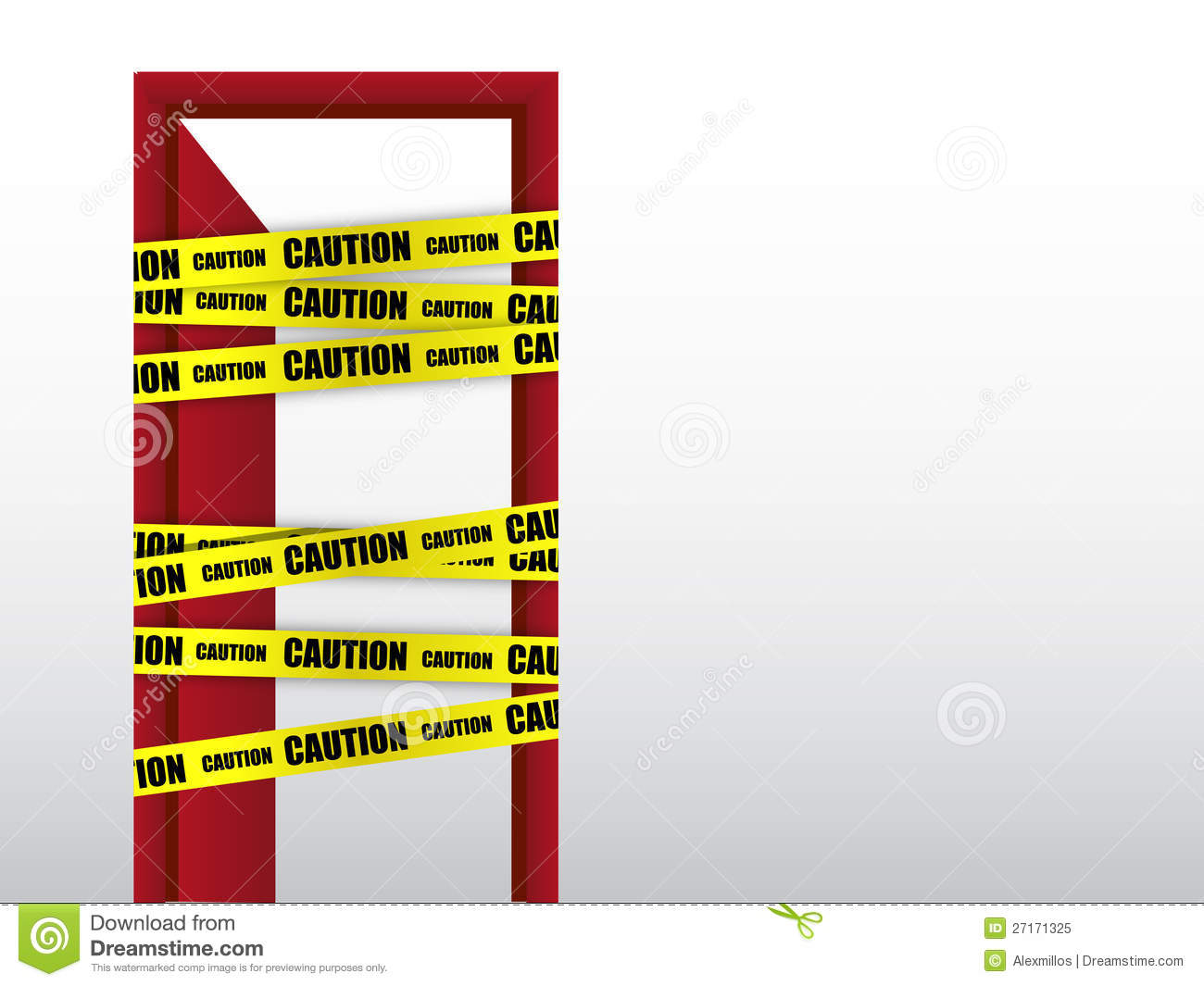 Do Not Enter Caution With Door Sign Royalty Free Stock Photo   Image