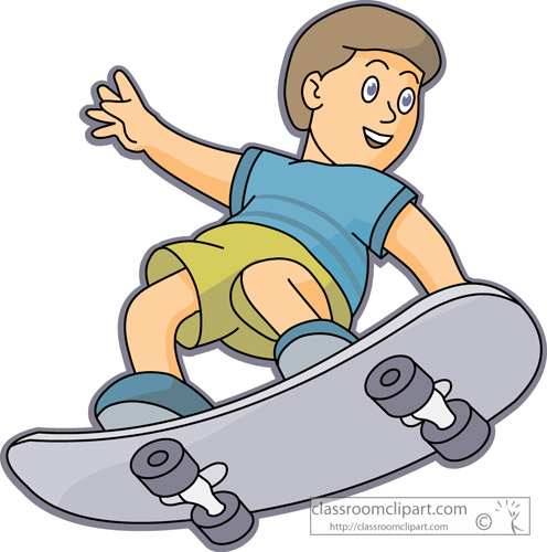 Download Skateboarding Cartoon Line