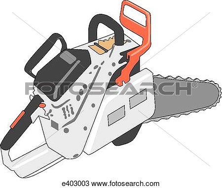 Drawing   Angled Blade Chain Saw  Fotosearch   Search Clipart