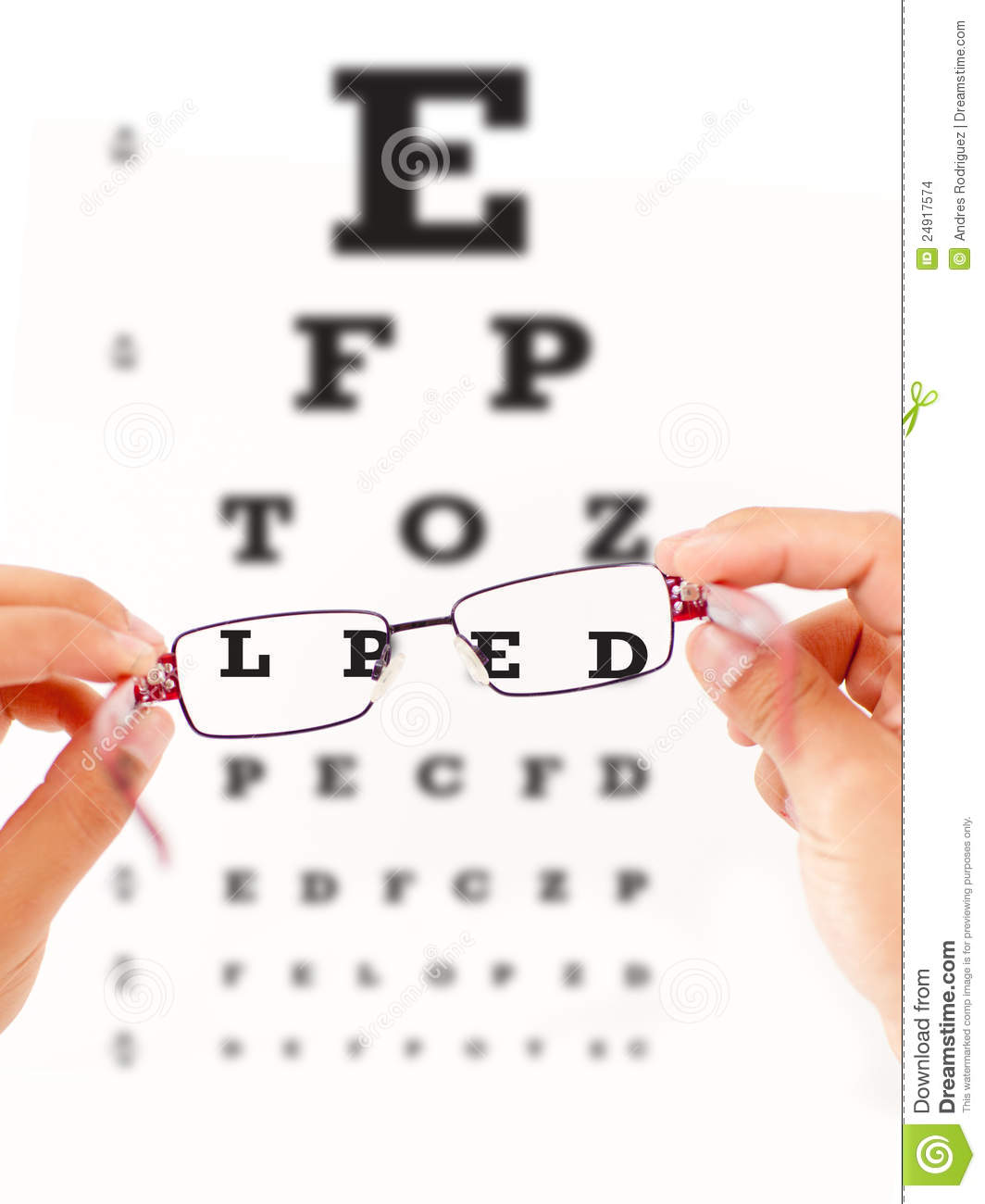Eye Vision Test And Sight Improving With Glasses